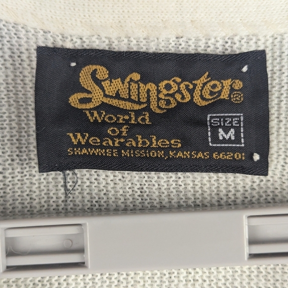 Pioneer Seed Company Vintage Cardigan Medium Excellent Condition Cream/Green - Picture 4 of 13